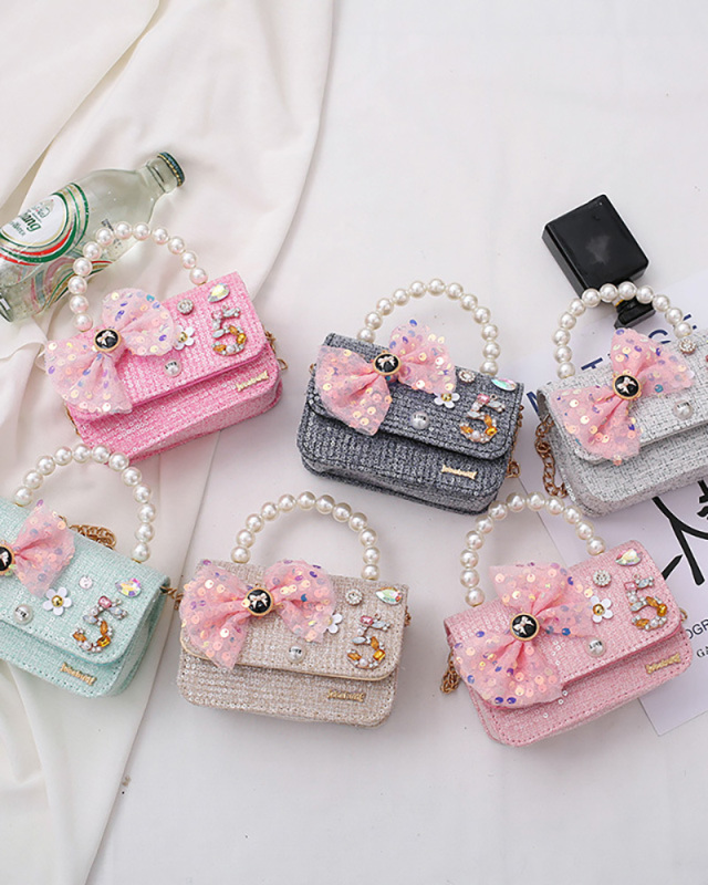 Children's Shoulder Fashion Western Princess Little Girl Cute Baby Coin Purse Bag Messenger Bag