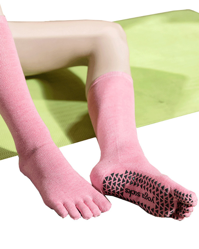 Lady Solid Color Non-Slip Sexy Stocking Black Pink Gray Pink One Size
