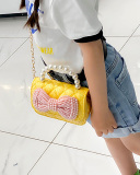 Fashion Girl's Chain Messenger Bag Personality Little Princess Style Shoulder Bag Mini Pearl Handbag Accessories Bag