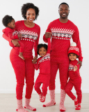 Christmas Printing Parent-Child Pajamas Set Red