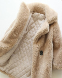 Children's Clothing New Autumn Winter Imitation Cashmere Large Particles Lapel Thickening Fur Coat