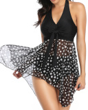 Ladies Fashion New Mesh Skirt Split Bikini Swimsuit S-2XL