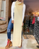 Sexy Sleeveless High Neck Two Side Hollow Out Fashion Casual Dresses Club Wear Red Gray Green Apricot Blue Orange One Size