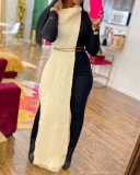 Sexy Sleeveless High Neck Two Side Hollow Out Fashion Casual Dresses Club Wear Red Gray Green Apricot Blue Orange One Size