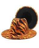 Fashion New Men's Pattern Printing Woolen Jazz Top Hat One Size