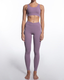 Ladies Fashion New Style Nude Fitness Bra Low Waist Sports Pants Set S-L