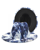 Fashion New Men's Pattern Printing Woolen Jazz Top Hat Jazz Trend One Size
