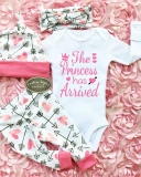 Children's Fashion New Pink Letter Printing Long-Sleeved Round Neck Four-Piece  70-100