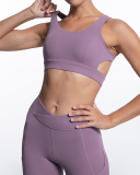 Ladies Fashion New Style Nude Fitness Bra Low Waist Sports Pants Set S-L