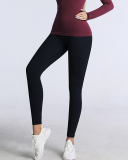  Ladies Fashion New Nude Stretch Sports Plus Velvet Elastic Tight Running Training Fitness Pants S-L