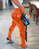 Women Faux Leather Zipper Pants Skinny Leggings S-XXL