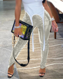Women Faux Leather Zipper Pants Skinny Leggings S-XXL