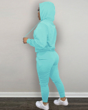 Women Long Sleeve Printed Hoodies Pants Sets Two Pieces Outfit Pink Red Gray Black Brown Khaki S-2XL