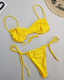Women Strap Halter Neck Wrap Tie Side String Two-piece Swimsuit S-L