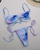 Women Strap Halter Neck Wrap Tie Side String Two-piece Swimsuit S-L