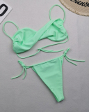 Women Strap Halter Neck Wrap Tie Side String Two-piece Swimsuit S-L