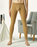 Autumn & Winter New Men's Comfortable Plain Color Warm Long Solid color Legging M-2XL