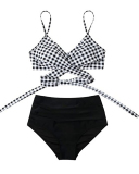 Women Fashion Women Strap Florals Printed High Waist Two-piece Swimsuit Sexy Bikini S-XL