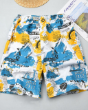 Quick-drying Printed Shorts Men's Casual Sports Five-point Pants Loose Plus Size Shorts