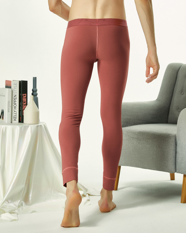 Autumn & Winter New Men's Comfortable Plain Color Warm Long Solid color Legging M-2XL