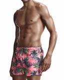 Beach Wear Printed Summer Shorts Loose Men's Shorts Pink S-XL