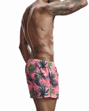 Beach Wear Printed Summer Shorts Loose Men's Shorts Pink S-XL