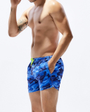 Summer Beach Wear Sports Loose Camo Men's Shorts Green Blue S-XL