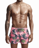 Beach Wear Printed Summer Shorts Loose Men's Shorts Pink S-XL