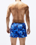 Summer Beach Wear Sports Loose Camo Men's Shorts Green Blue S-XL