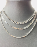 Punk 3 Layer Link Chain Gold Cuban Necklace Choker