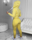 Women Long Sleeve Hoodies Zipper Slim Pants Sets Two Pieces Outfit Pink Yellow Orange Gray Black Rose Red Blue Brown Army Green Wine Red Khaki XS-5XL