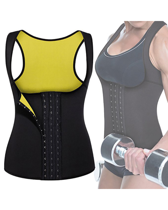 Fashion Pressed Breasted Women's Body Sculpting Vest Cross-border Court Corset Neoprene Belly S-6XL