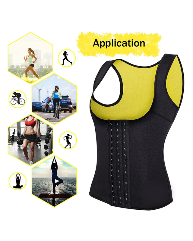Fashion Pressed Breasted Women's Body Sculpting Vest Cross-border Court Corset Neoprene Belly S-6XL
