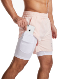 Sports Shorts Men's Quick Dry Woven Double Layer Fitness Running Marathon Casual XS-3XL