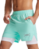 Sports Shorts Men's Quick Dry Woven Double Layer Fitness Running Marathon Casual XS-3XL