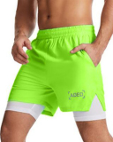 Sports Shorts Men's Quick Dry Woven Double Layer Fitness Running Marathon Casual XS-3XL