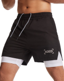 Sports Shorts Men's Quick Dry Woven Double Layer Fitness Running Marathon Casual XS-3XL