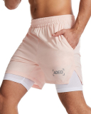Sports Shorts Men's Quick Dry Woven Double Layer Fitness Running Marathon Casual XS-3XL