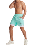 Sports Shorts Men's Quick Dry Woven Double Layer Fitness Running Marathon Casual XS-3XL