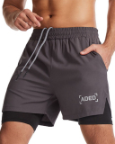 Sports Shorts Men's Quick Dry Woven Double Layer Fitness Running Marathon Casual XS-3XL