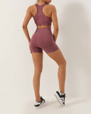 Five Piece Shorts Short Sleeve Long Sleeve Pants Bra Set Women Fitness Top Vest Yoga Wear Solid Color S-L