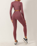 Five Piece Shorts Short Sleeve Long Sleeve Pants Bra Set Women Fitness Top Vest Yoga Wear Solid Color S-L