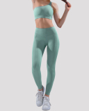 Ladies Simple Body Fitness Yoga Wear One Shoulder Sling Bra Sports Running Two Piece S-L