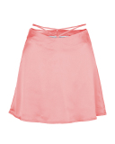 Summer Hot Sale Women Solid Color Satin Zipper Strappy Skirts Purple Black Pink Green Beige Blue S-XL