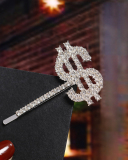 Rhinestones Alphabet Fashion Hairpin