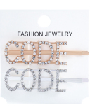 Rhinestones Alphabet Fashion Hairpin