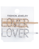 Rhinestones Alphabet Fashion Hairpin