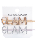 Rhinestones Alphabet Fashion Hairpin