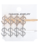 Rhinestones Alphabet Fashion Hairpin