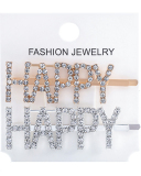 Rhinestones Alphabet Fashion Hairpin